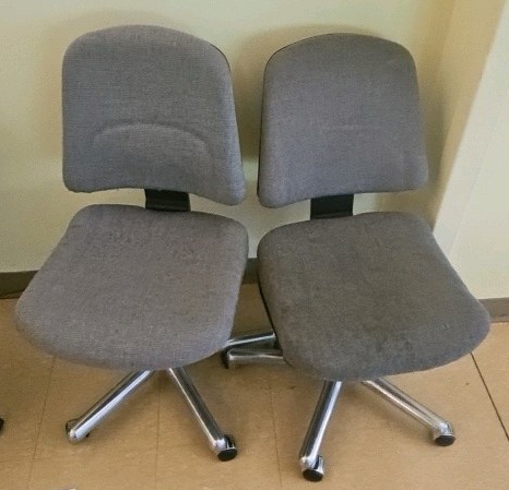 gray armless office chair