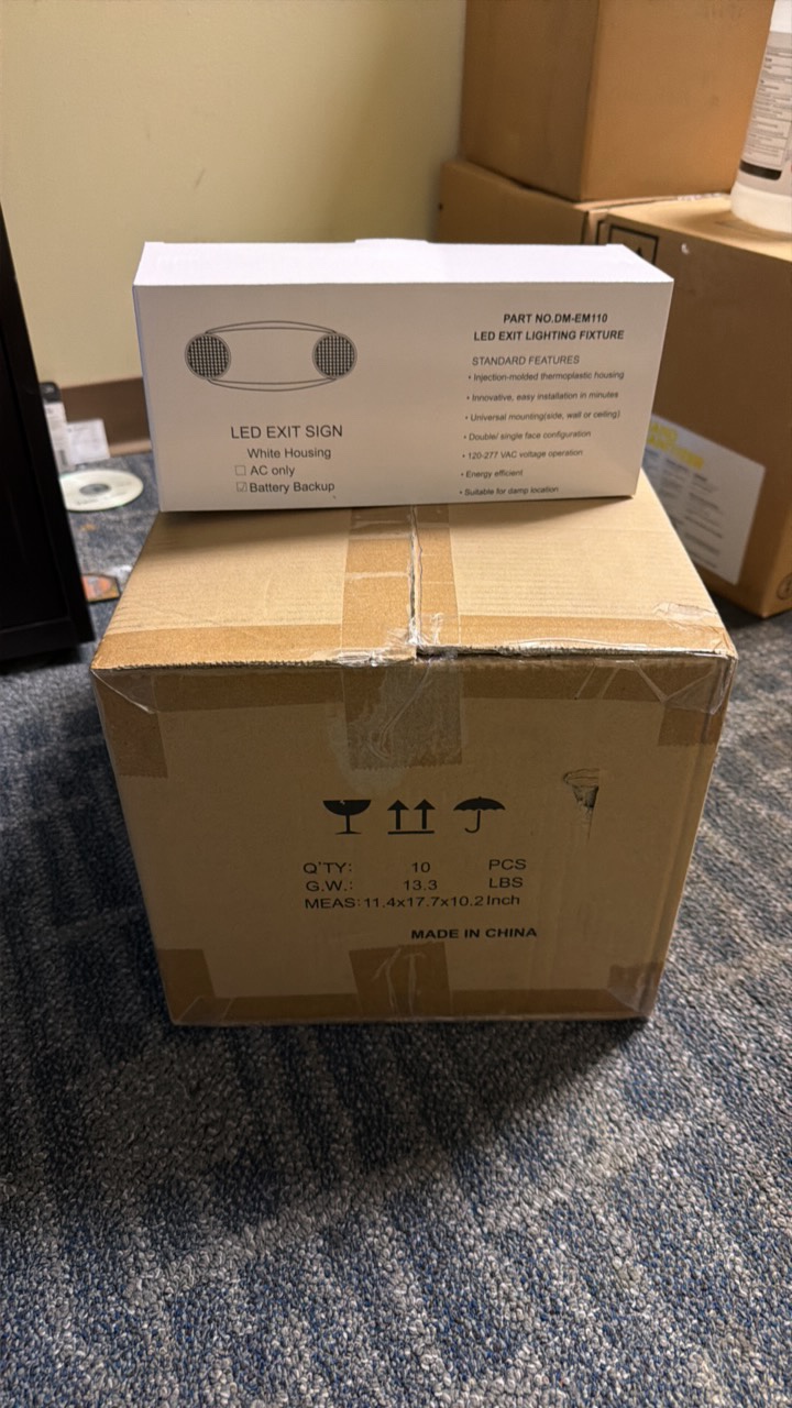 New Box of 10 LED Exit signs