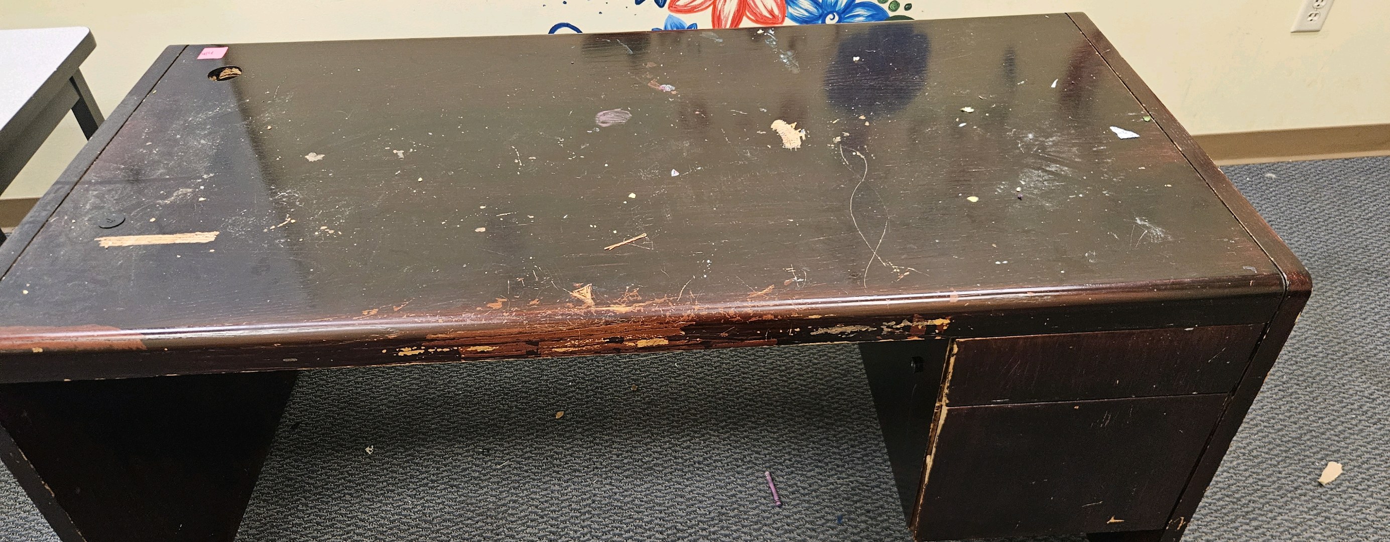wooden desk