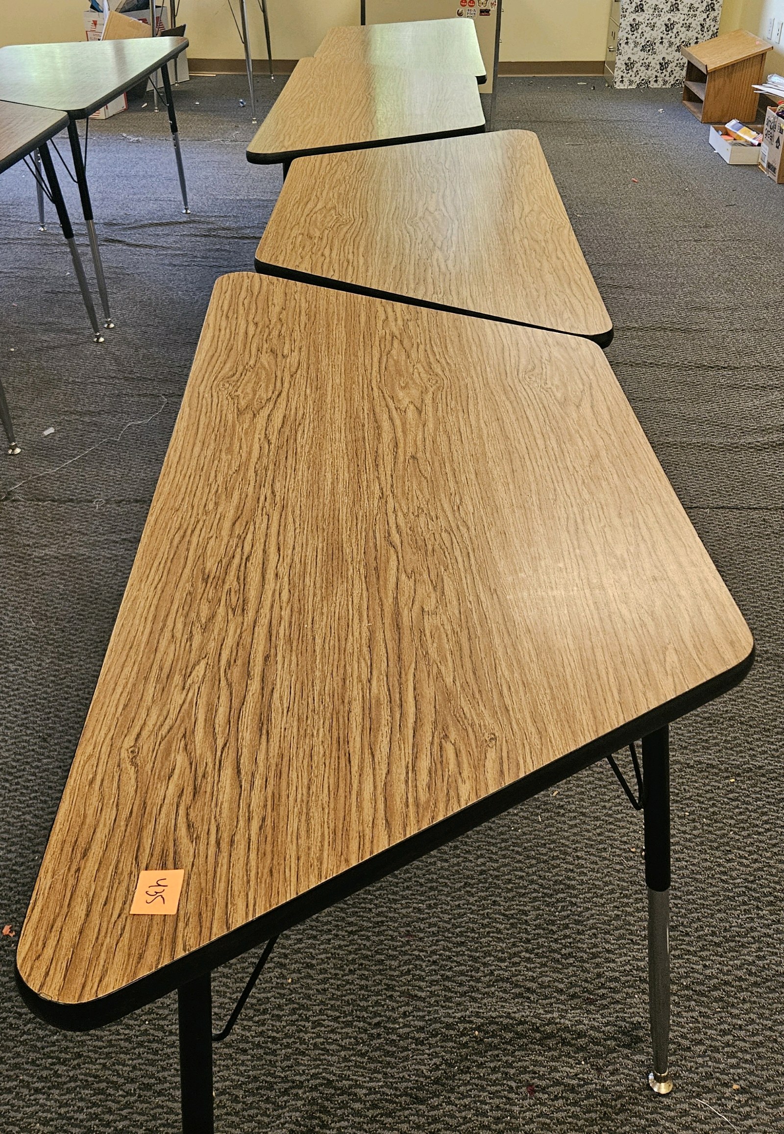 trapezoid laminate table set of 4