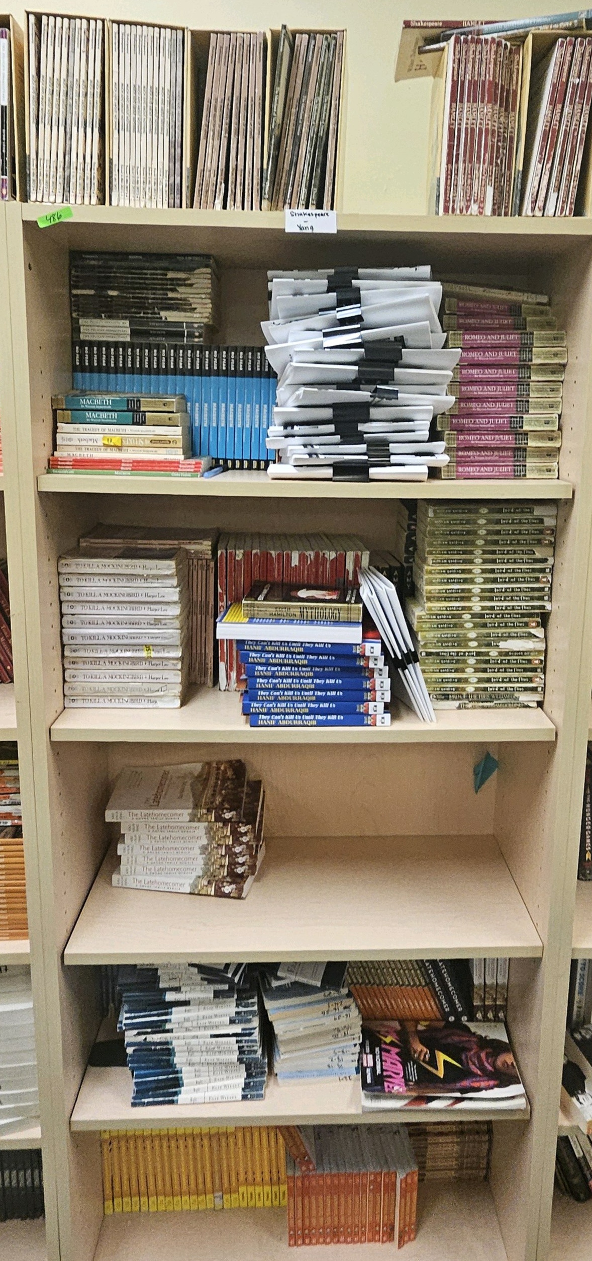 shelf of books bookshelf not included