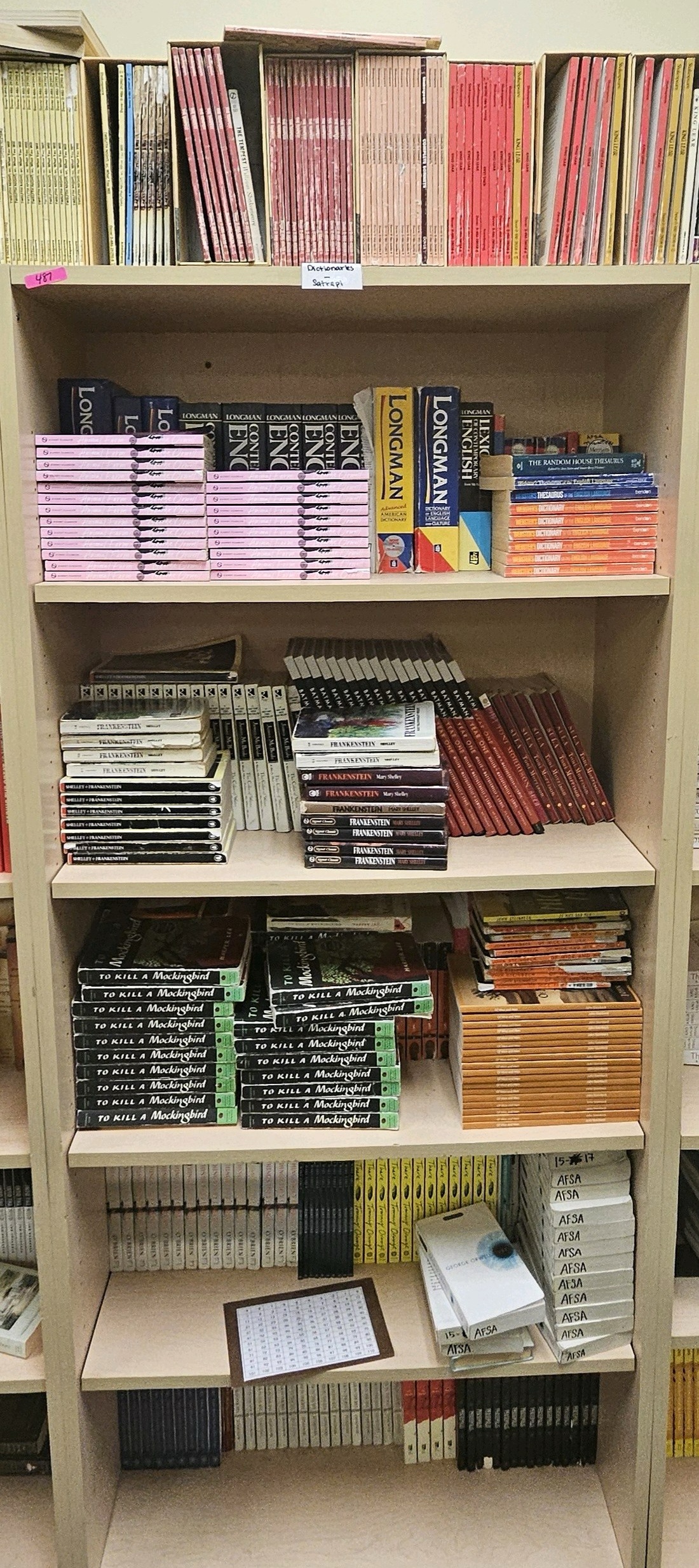 shelf of books bookshelf not included