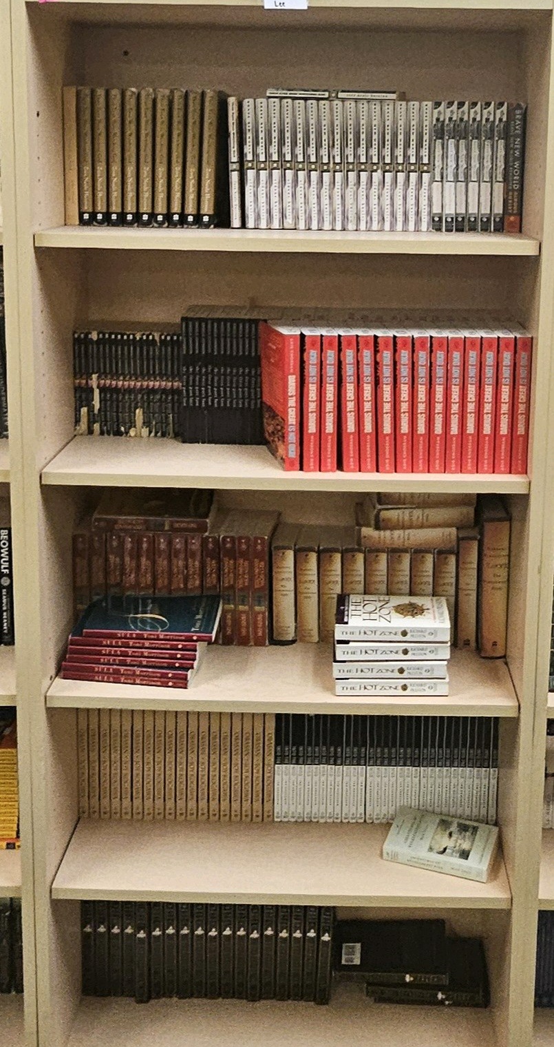 shelf of books bookcase not included