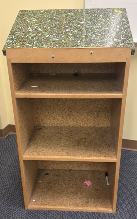 podium with marble top