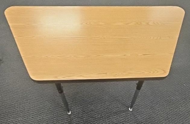 trapezoid laminate table X6