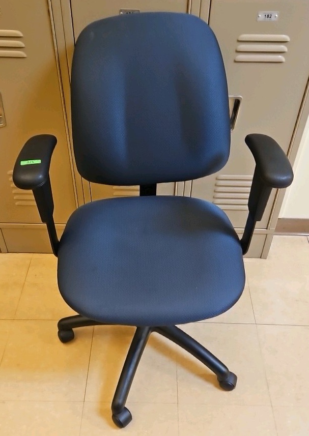 blue office chair
