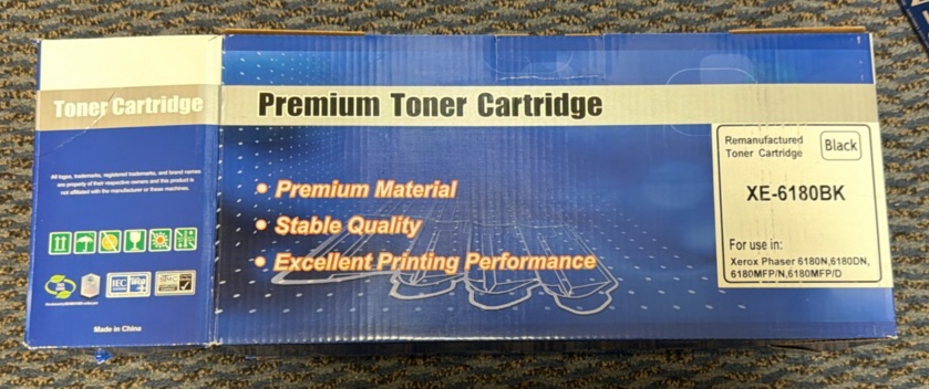 premium toner cartridge XE6180BK black brand new