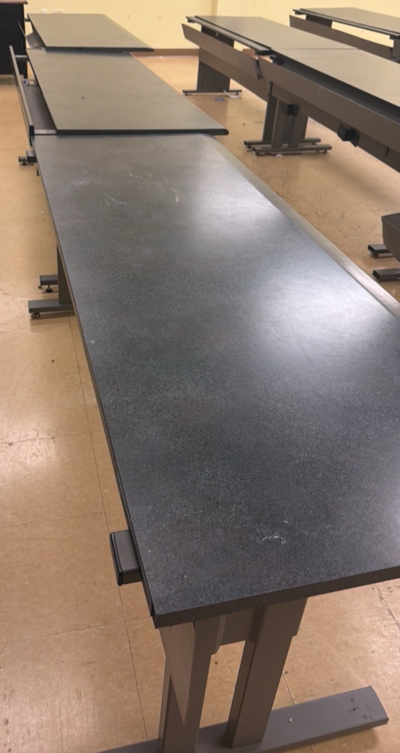 three desks
