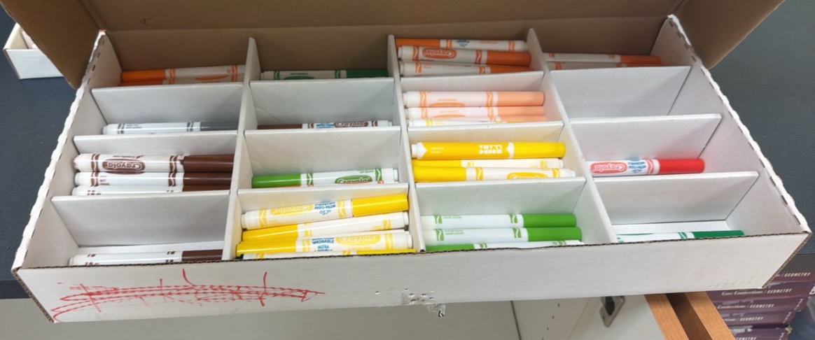colored pencils markers