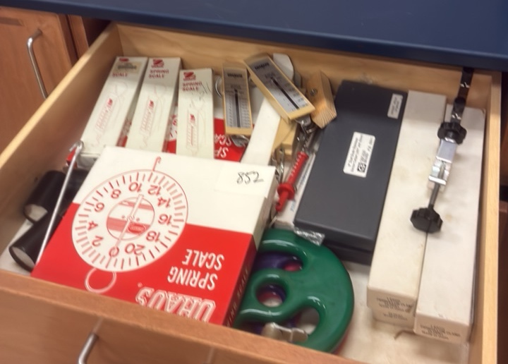 spring scale and supplies