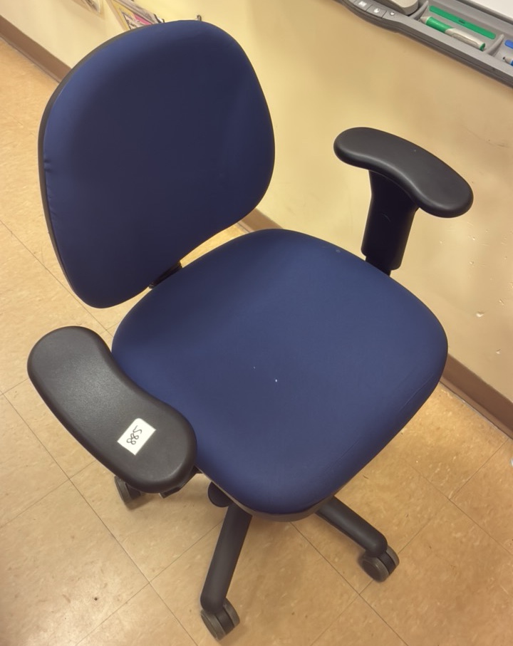 blue office chair