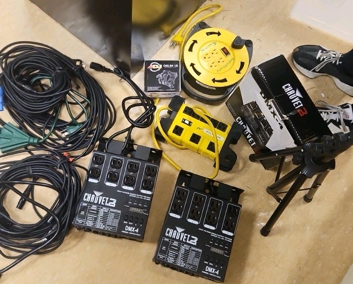 DMX dimmer switch pack and cables