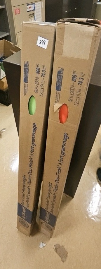 two rolls of paper