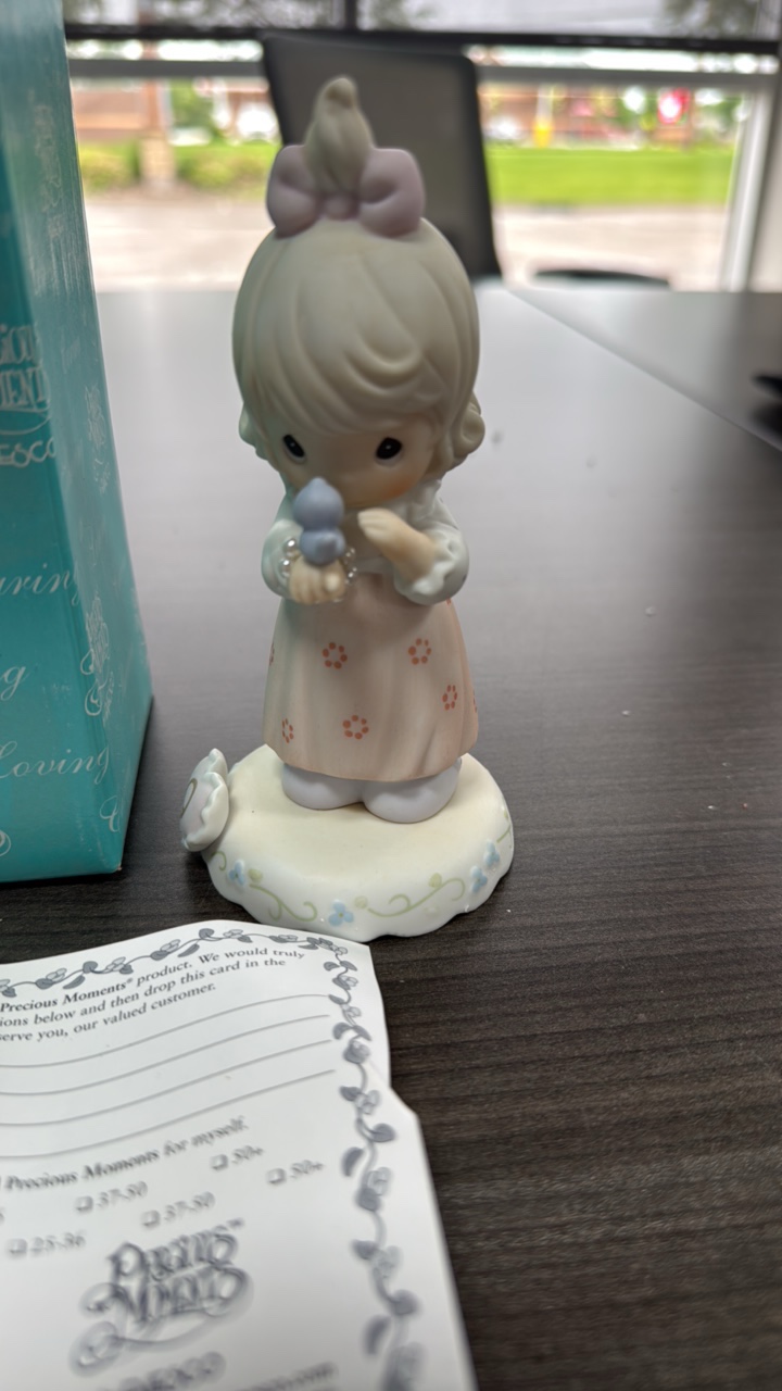 precious moments, 183865, age 9 growing in grace porcelain figurine