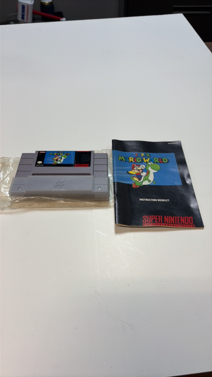 Super Mario World for the Super Nintendo with instruction booklet