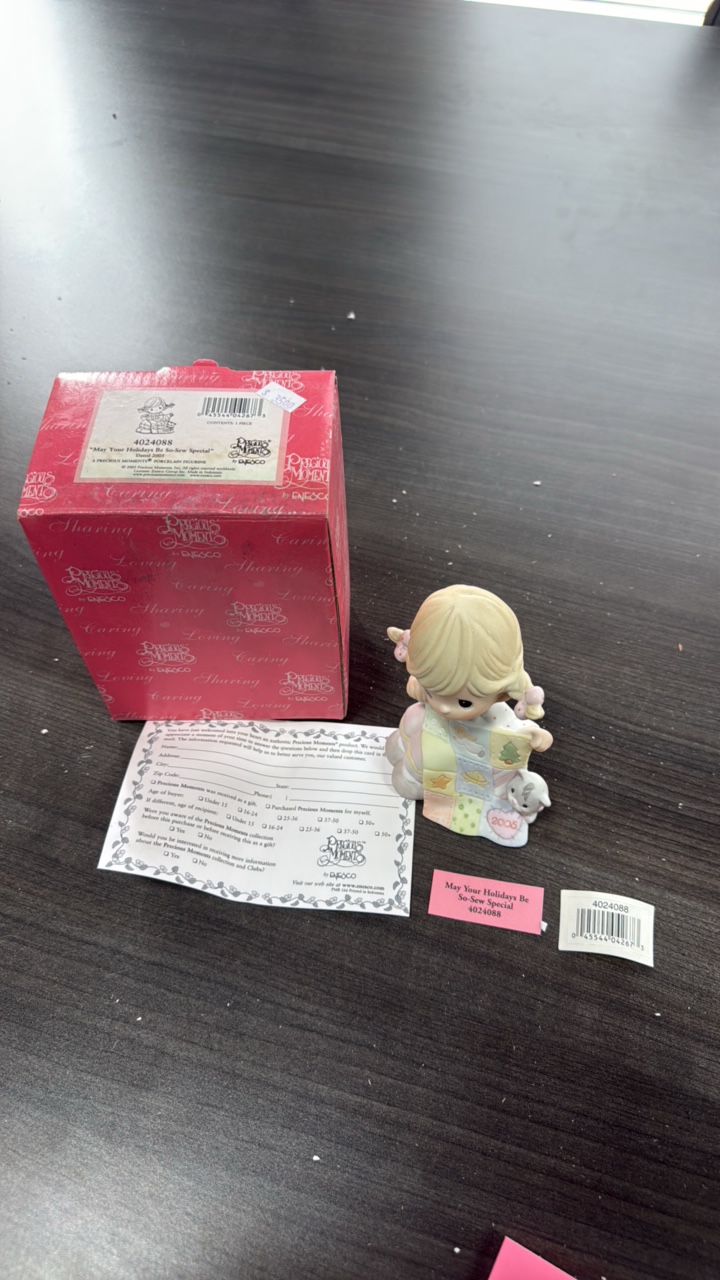precious moments, 4024088, May Your Holidays Be So-Sew Special figurine