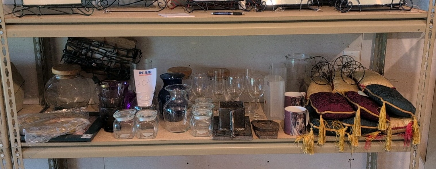 Large lot of glassware picture frames and more