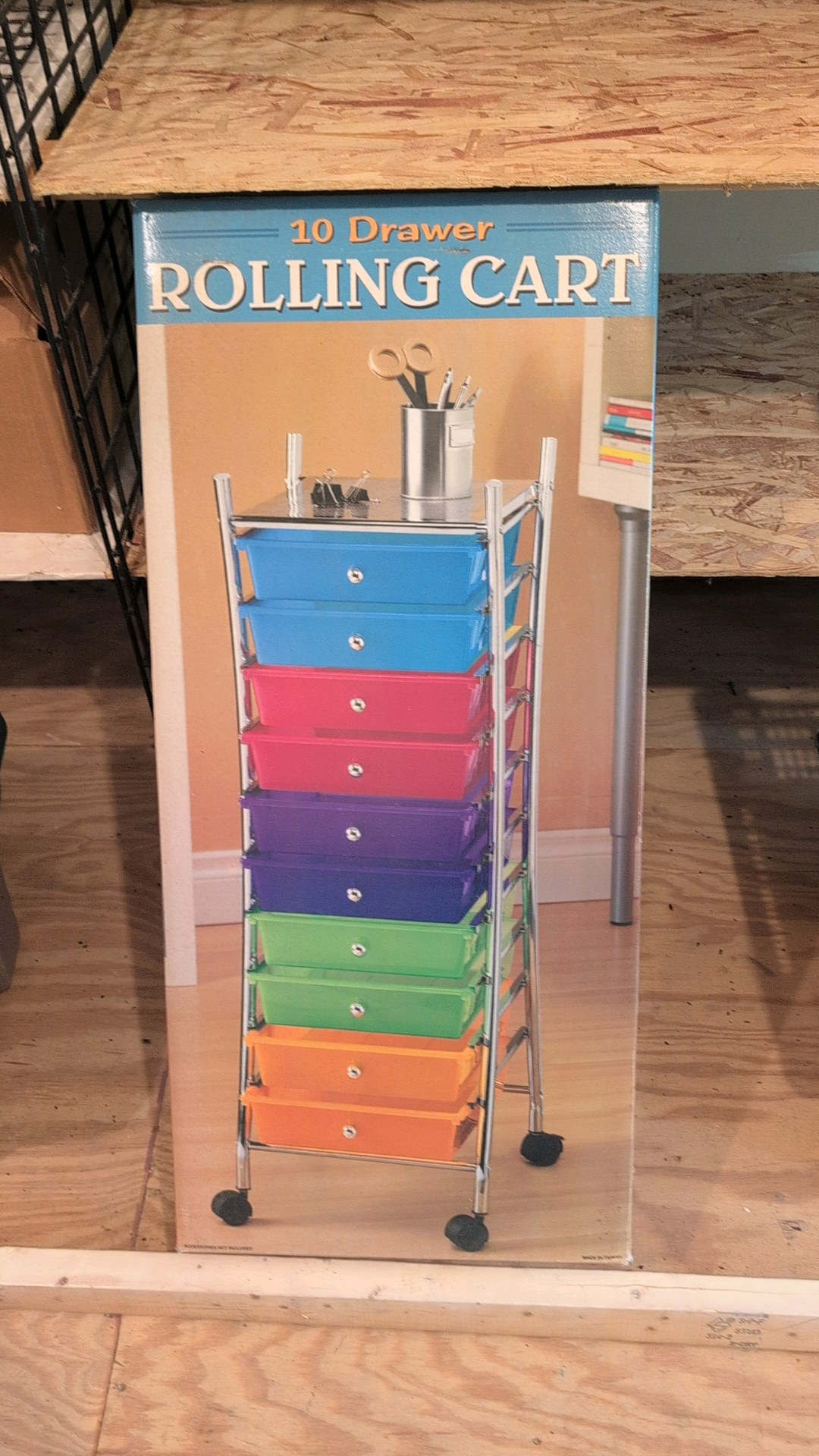 tenant drawer rolling cart in box
