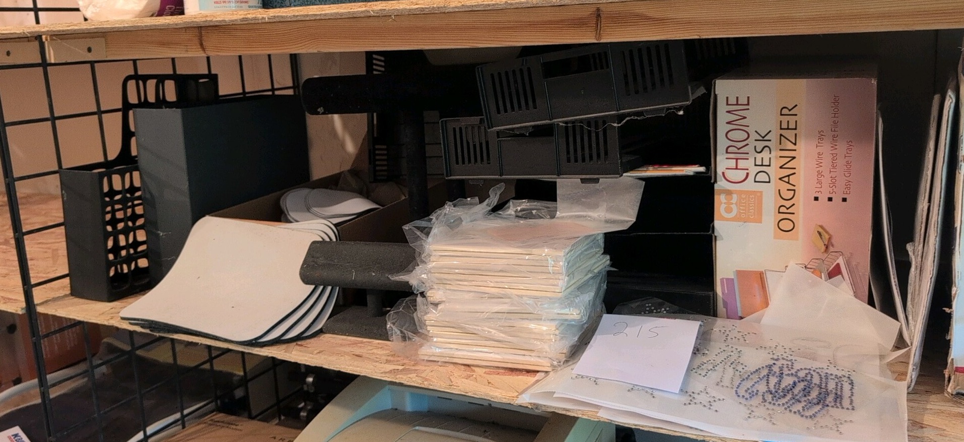 Large collection of office materials from organizers to embroidery supplements