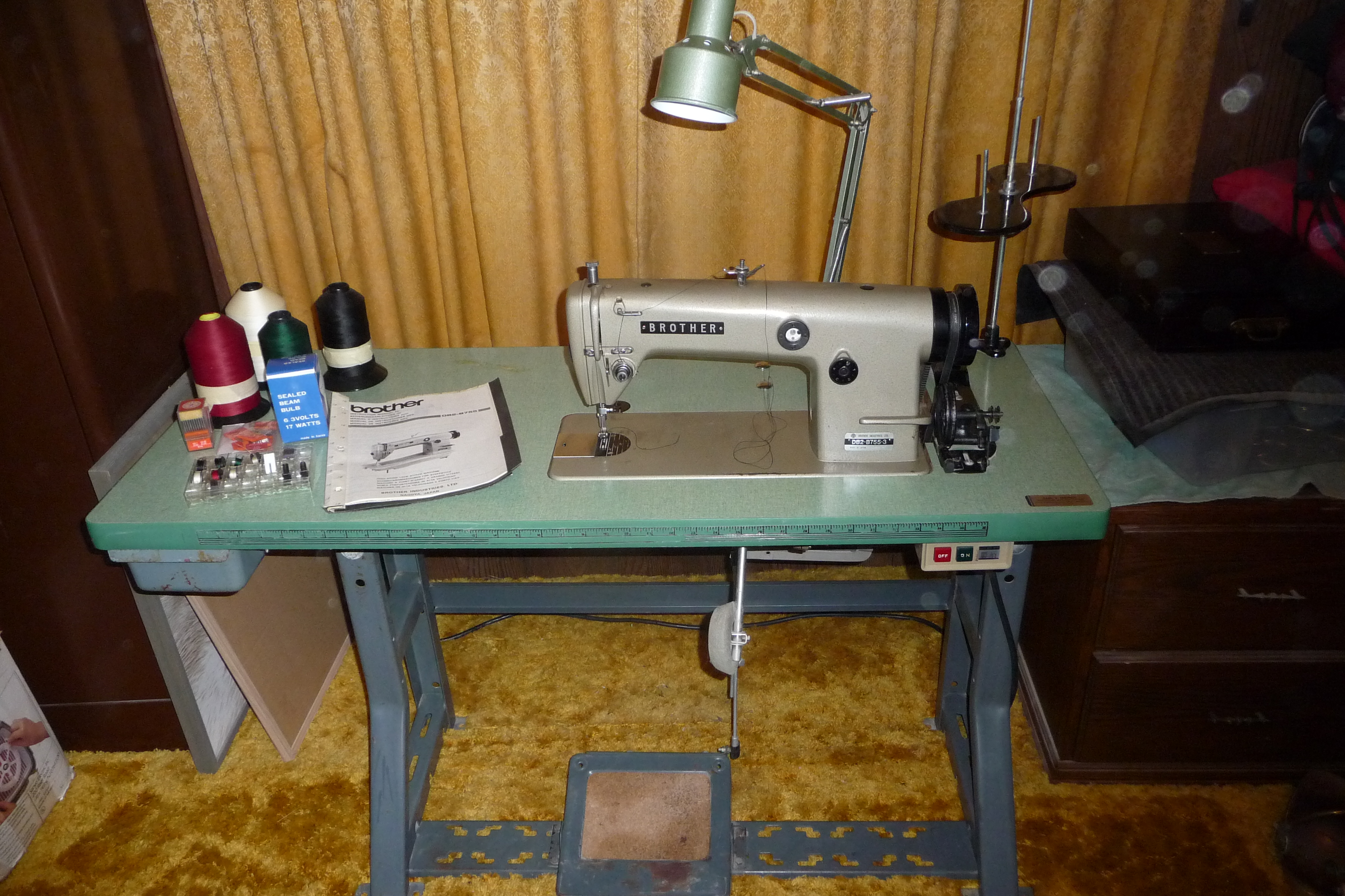 Vintage Brother Sewing Machine DB2-B755-3 - J8591871 - Made In Japan - ALTERNATE REMOVAL SITE