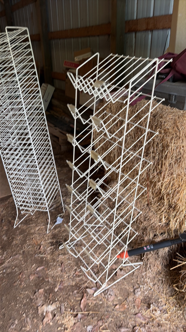 Two display racks.
