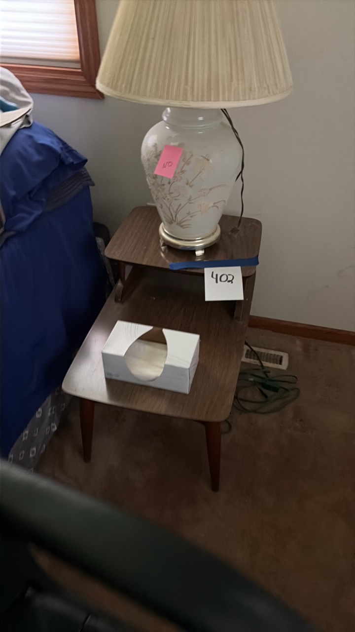 Two vintage side tables, contents not included.