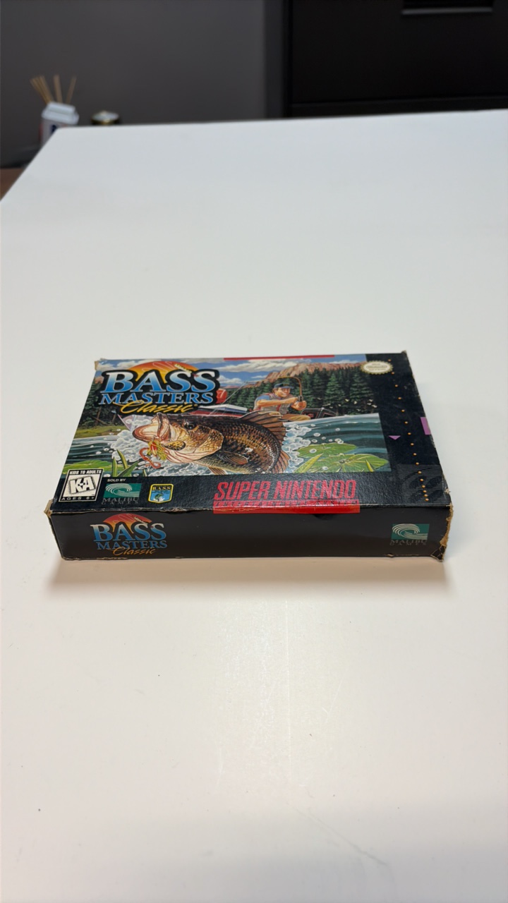 bassmaster classic for the super nintendo, complete in box
