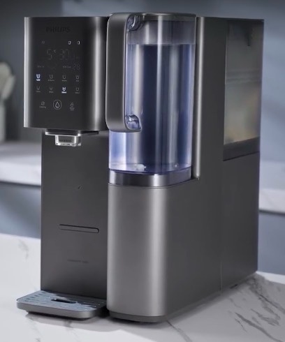 PHILIPS Reverse Osmosis Water Filter Countertop ADD6928DG37(Cold&Hot), 6-Stage Mineralization Filtration System with Aquaporin Tech, Large Capacity for Family, 6L Tank,1.8L Jug, Reduce TDS,  RETAIL $800.00