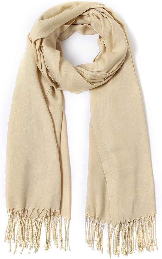 10 pack Cream Color Pashmina Shawls and Wraps Scarf for Women Soft Large Winter Shawl for Evening Dress Wedding Party - Ultra Thin -