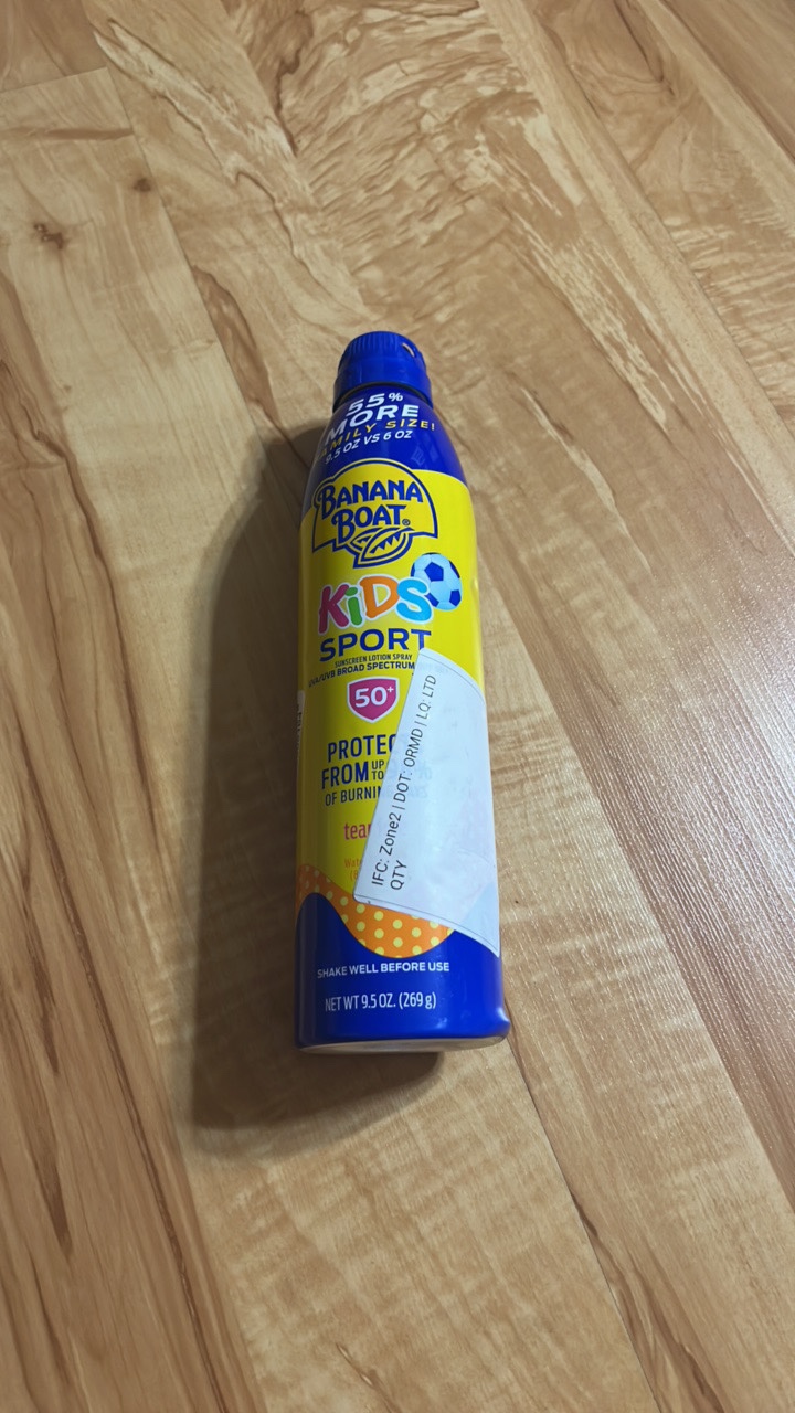 Banana Boat - Kids Sunscreen Sports 9oz - 50 SPF - Exp 2027-2028