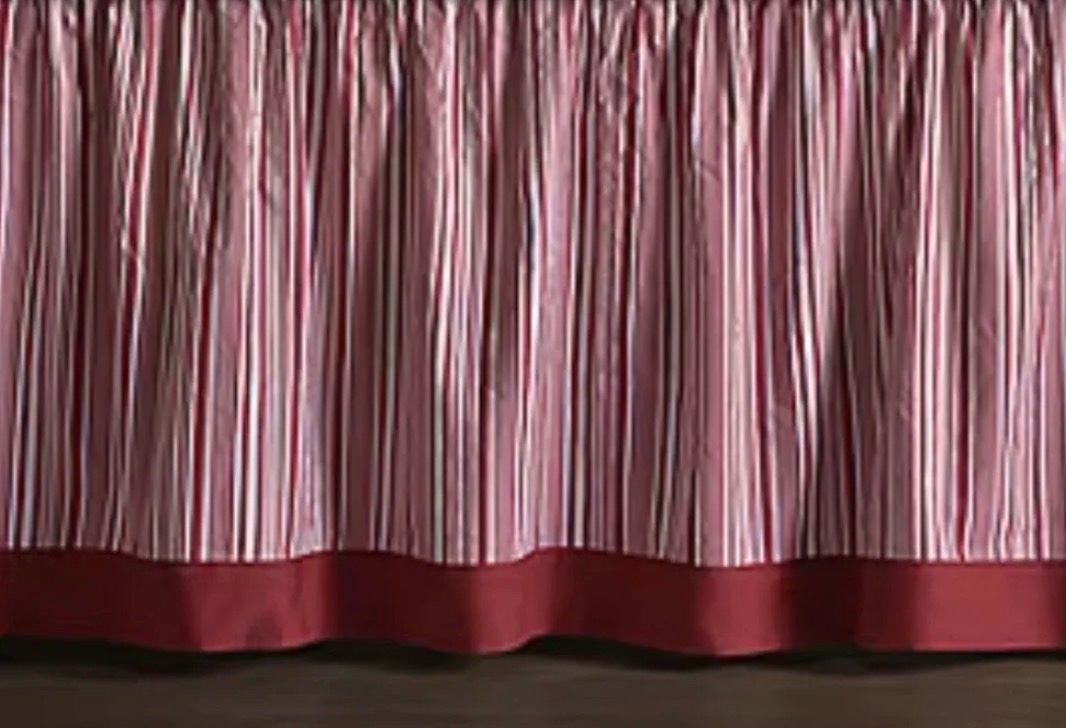 Laurel Manor Red and White Decorative Bed Skirt for King Sized Bed, In Origjnal Package