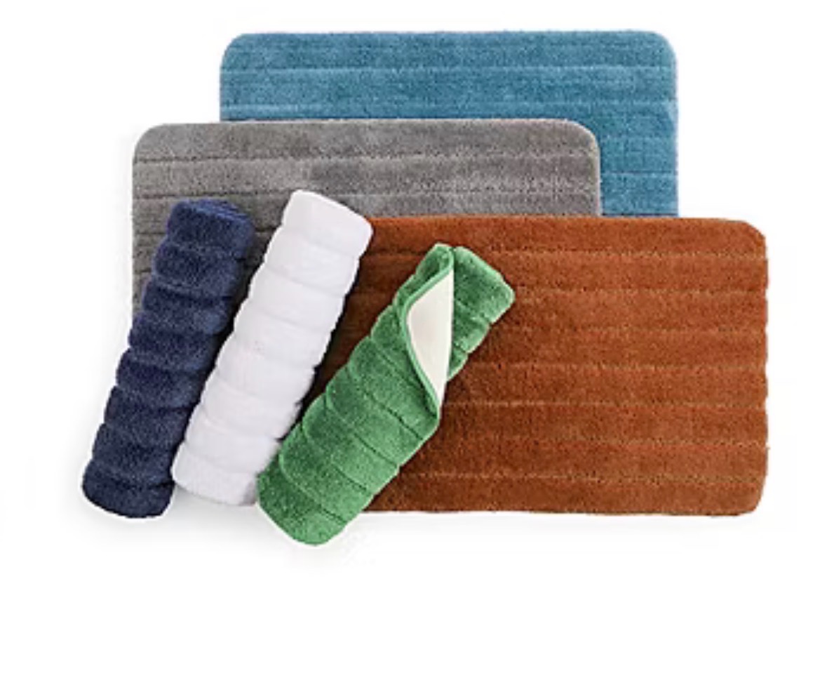home expressions quick-dri plus bath rug oeko-tex standard 100 PinkishOrangish Color