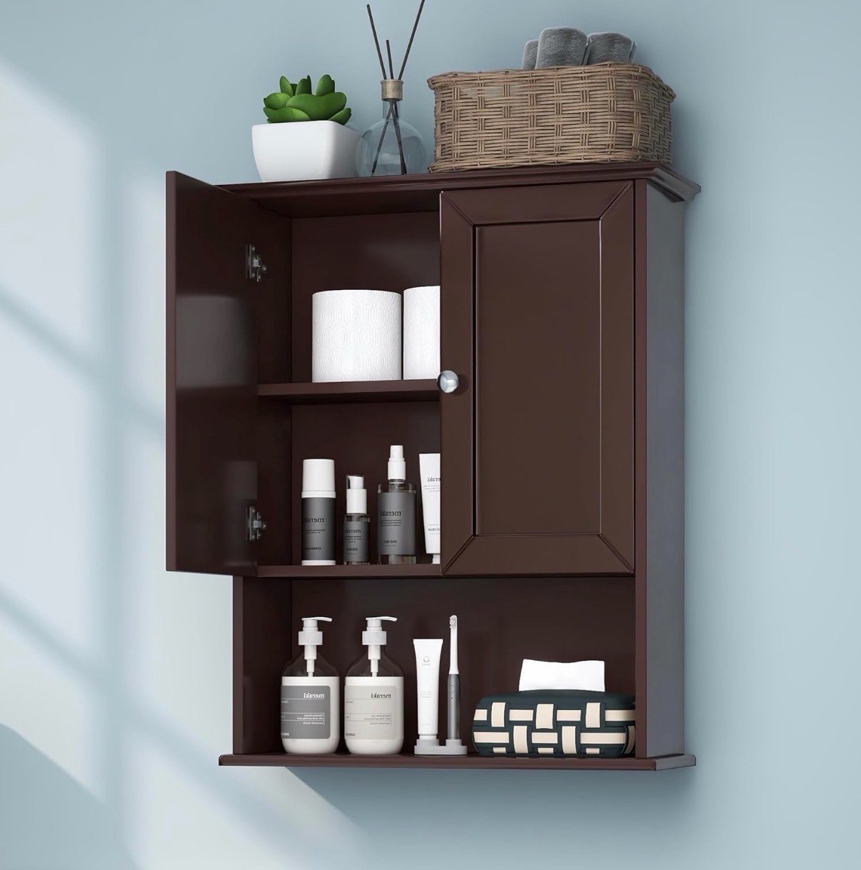Vanirror Wall Mount Cabinet Model 24x30x9 V - MG 0022430 Color Brown Assembly Required