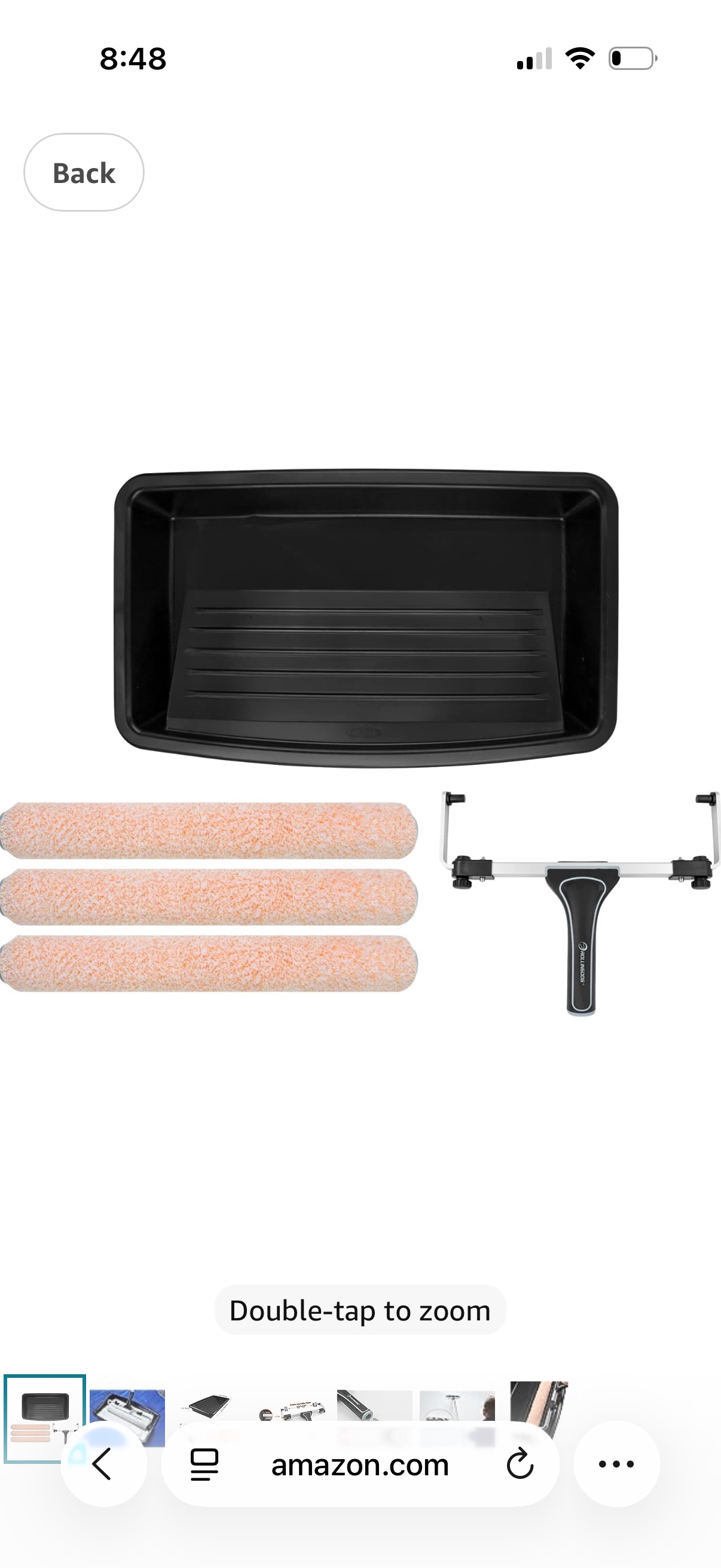 ROLLINGDOG 5PC 18 Inch Paint Roller Kit -18 Paint Tray, Wide Paint Roller 18 Inch Kit, Microfiber Roller Sleeves(Pack of 3)