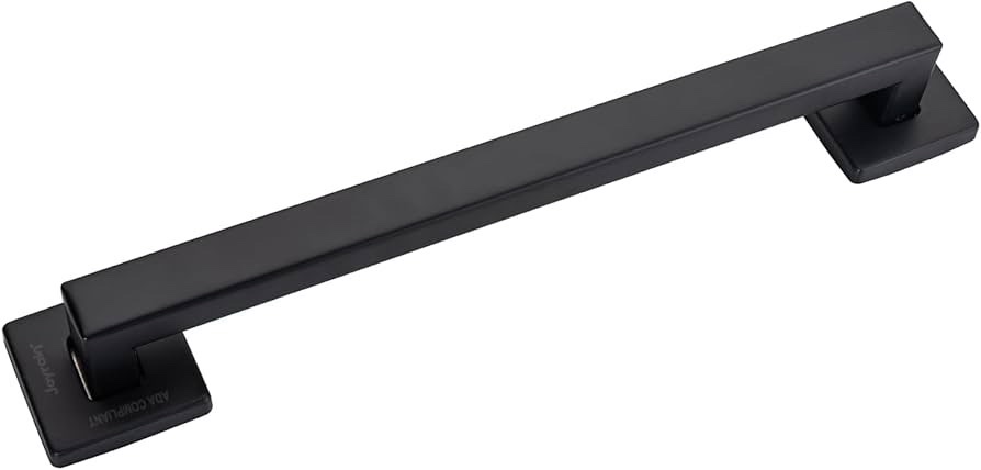 32 Grab Bar  Towel Bar - Matte Black - Squared corners