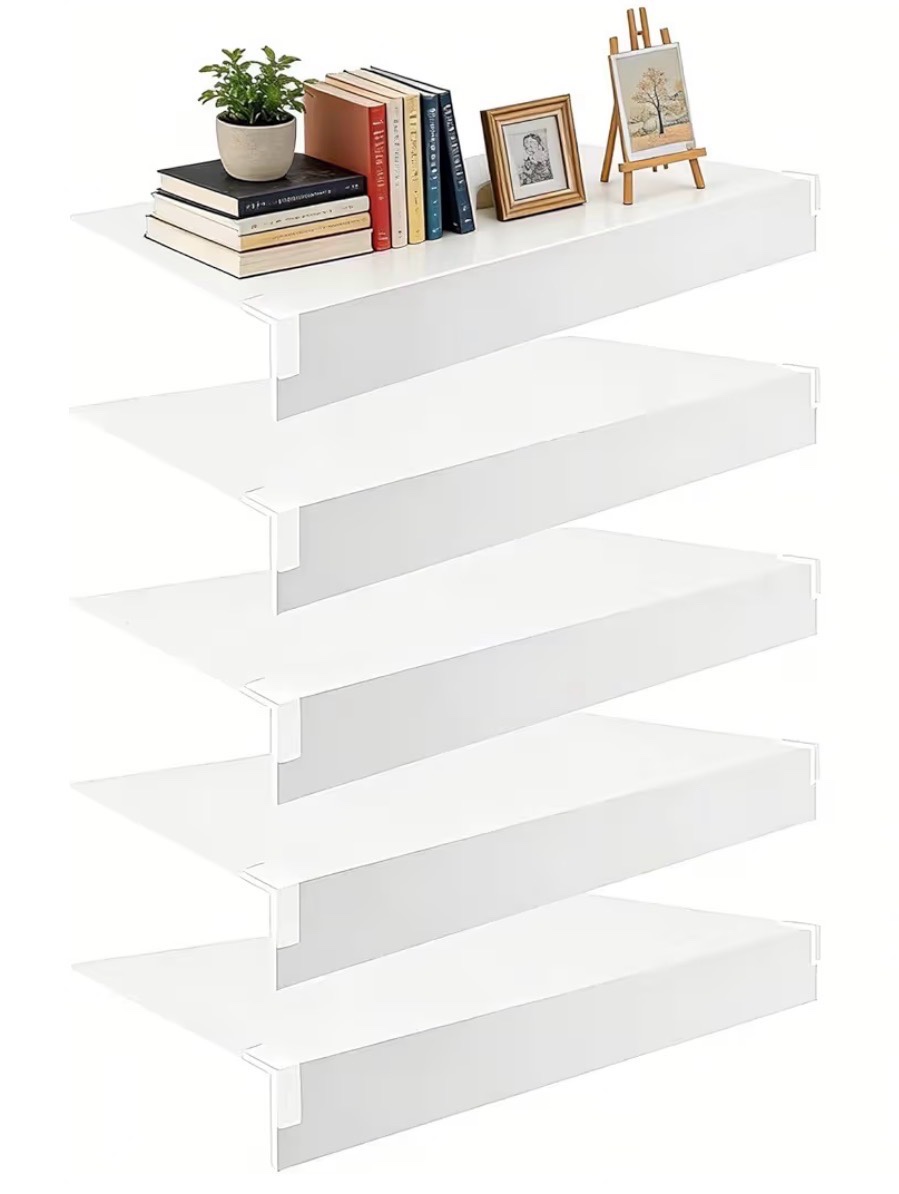 5 Piece Wire Shelf Covers for Pantry, 12x30 in Wire Rack Covers for Shelves, 0.31in Thick PVC Wood-Look Faux Shelf Covers for Wires Shelving Closet, Waterproof Moisture