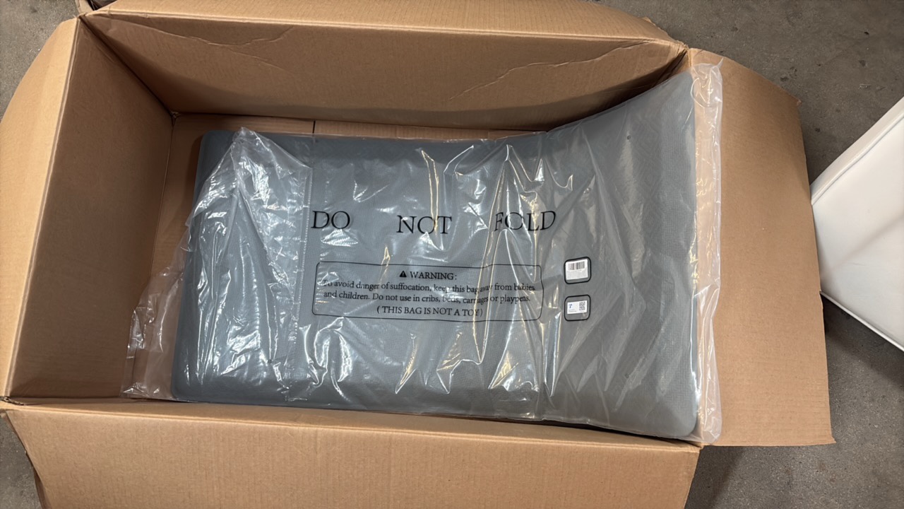 Anti-Fatigue Mat for Standing Long Periods of Time, About 3 feet x 1.5 Feet Sized Mat, Gray Color
