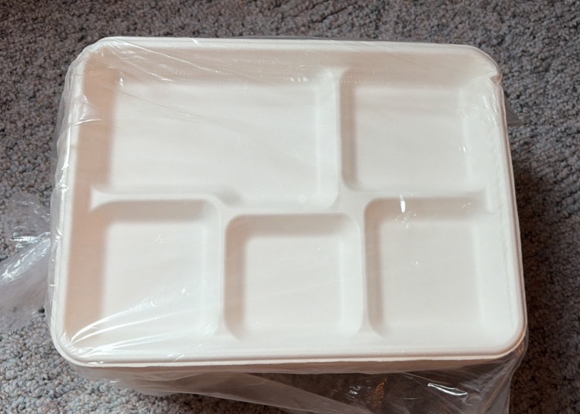 5-Compartment Paper Lunch Trays - Pack of 125
