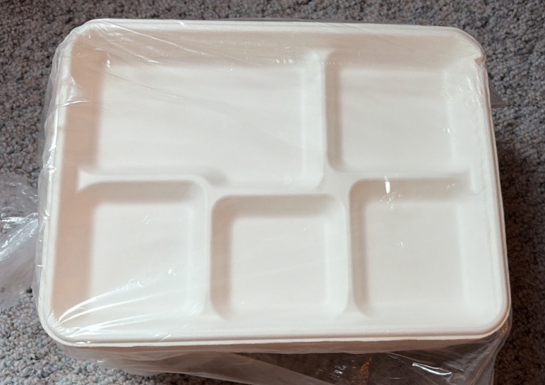 5-Compartment Paper Lunch Trays - Pack of 125