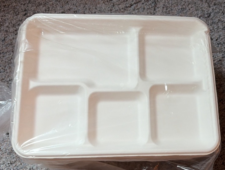 5 compartment paper lunch trays - pack of 125
