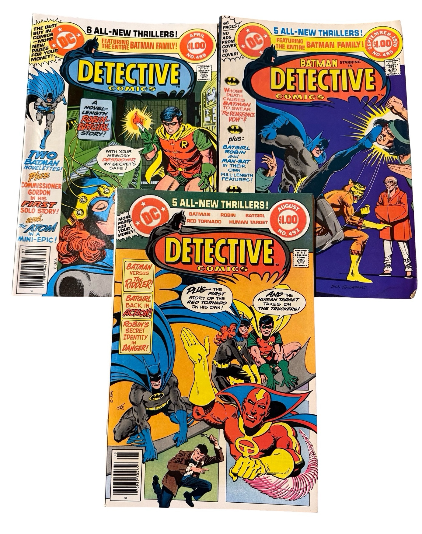 Detective Comics #485, 489, 493 - DC Comics