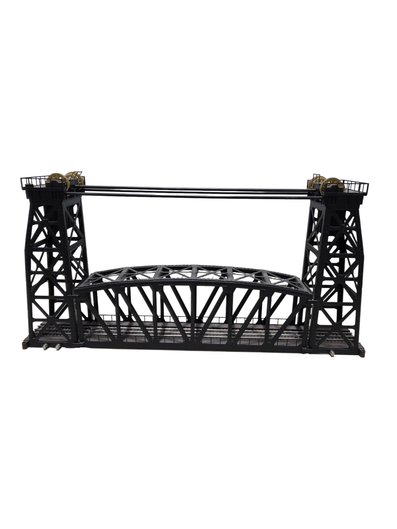 Estimated value $100 - $200 Large Model Train Lift Bridge  Drawbridge with Track, Towers & Brass Gear