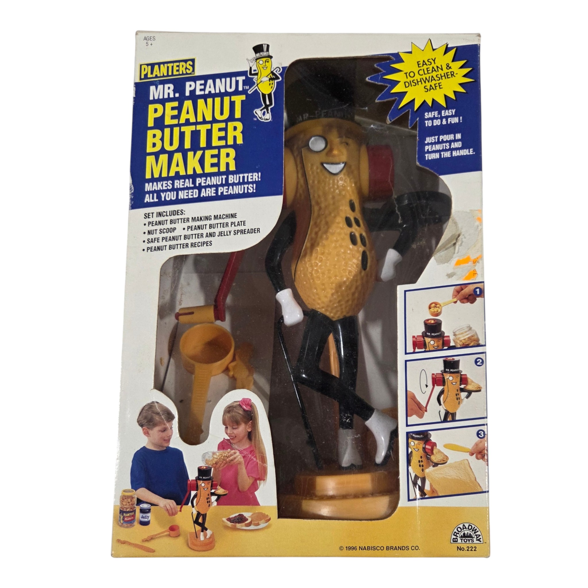 1996 Planters Mr. Peanut Peanut Butter Maker, Broadway Toys No. 222, In Box