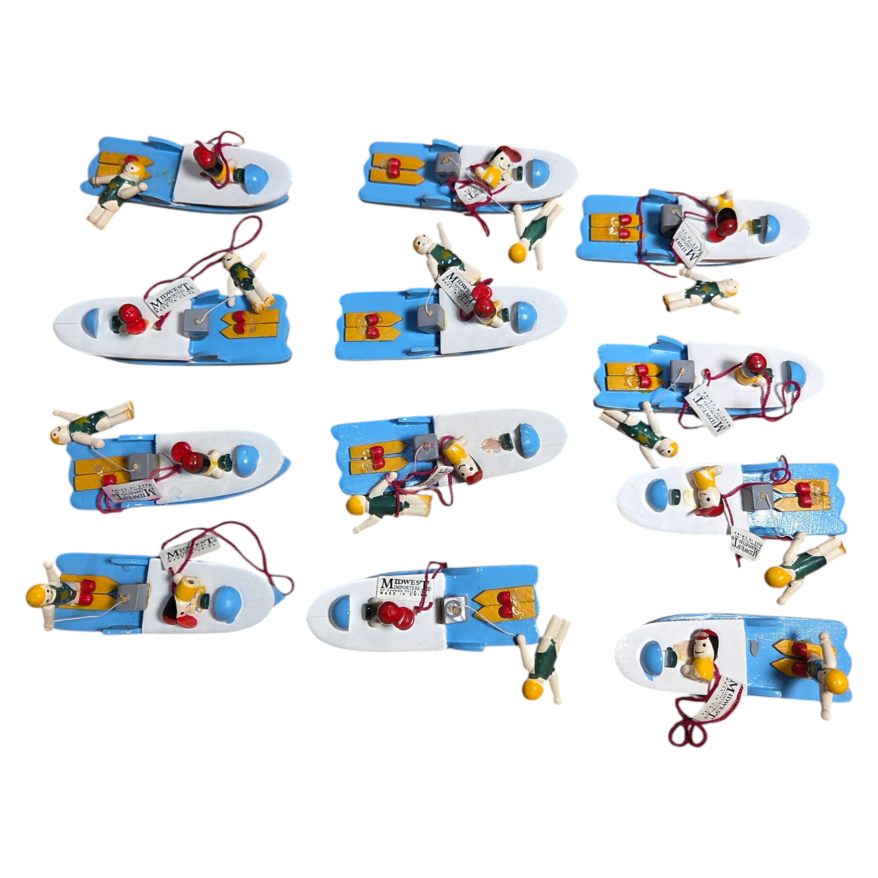 12 Midwest Importers Water Ski Boat Ornaments
