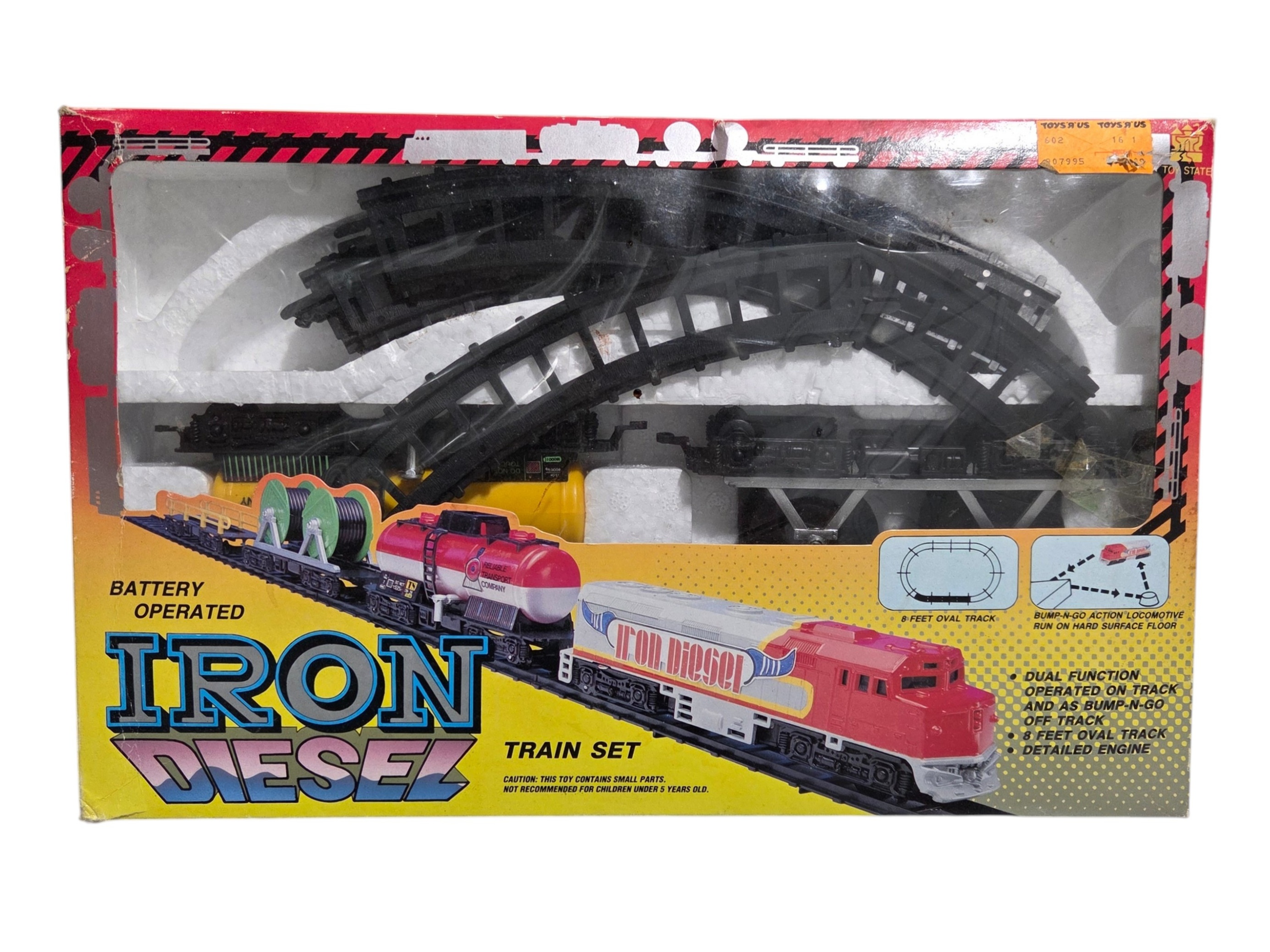 Battery Operated Iron Diesel Train Set No. 602 Union Pacific Tank Car Track Boxed