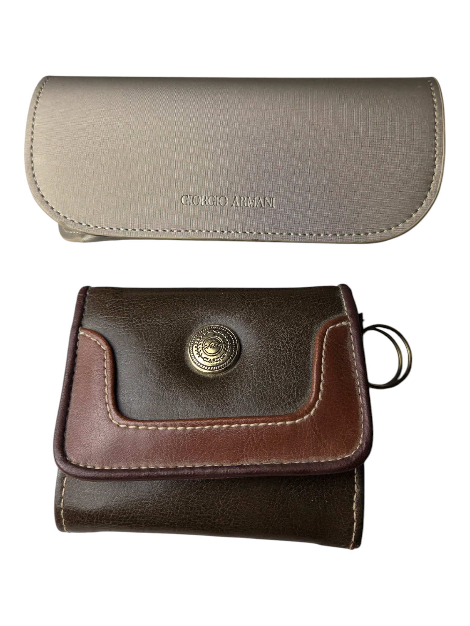 Giorgio Armani Eyeglass Case w Box & Dust Bag  Chic Small Wallet Lot
