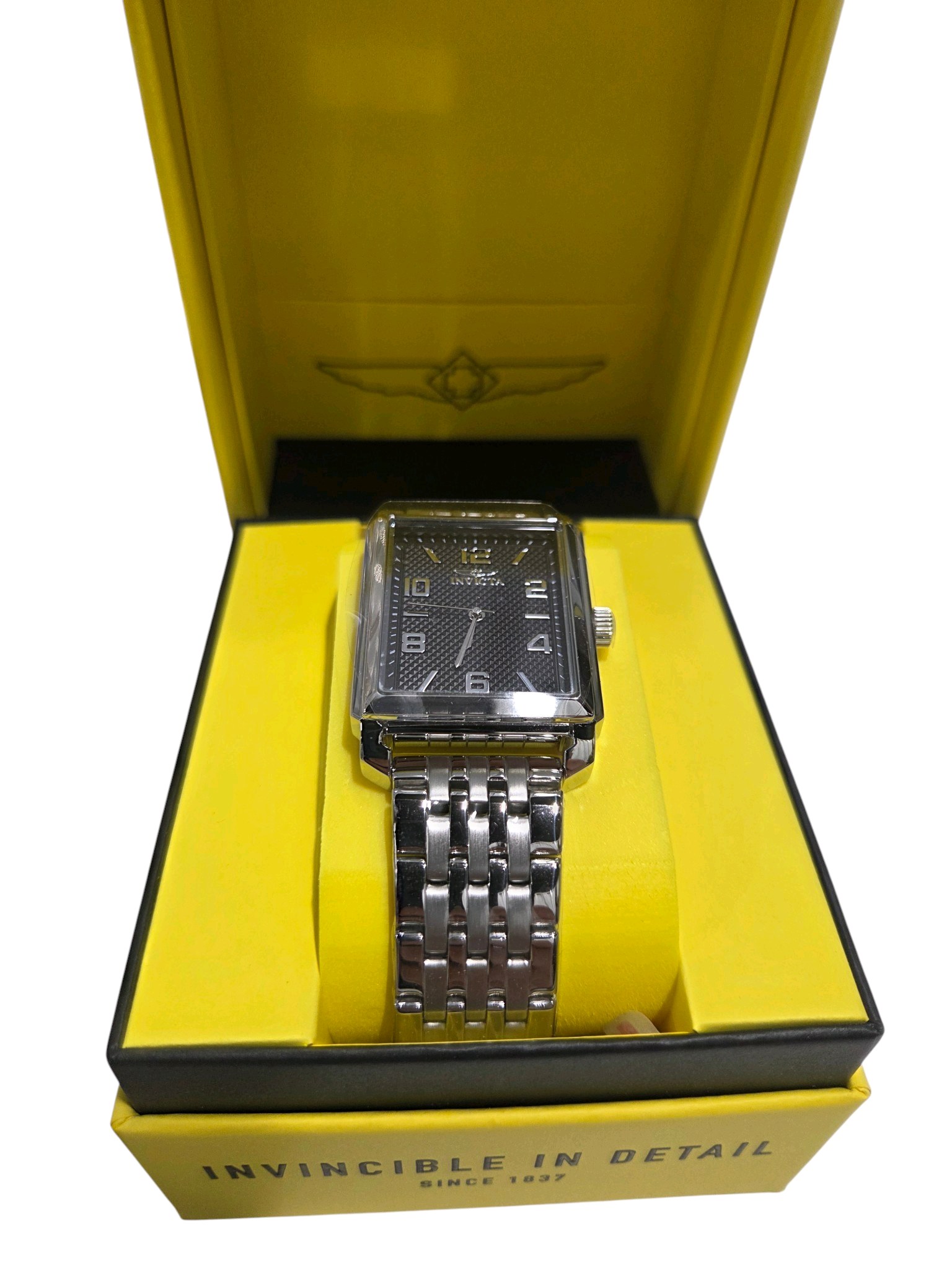 Retail Value $199.00  Invicta 46659 Watch  Stainless Steel Rectangular Case  New In Box With Tag