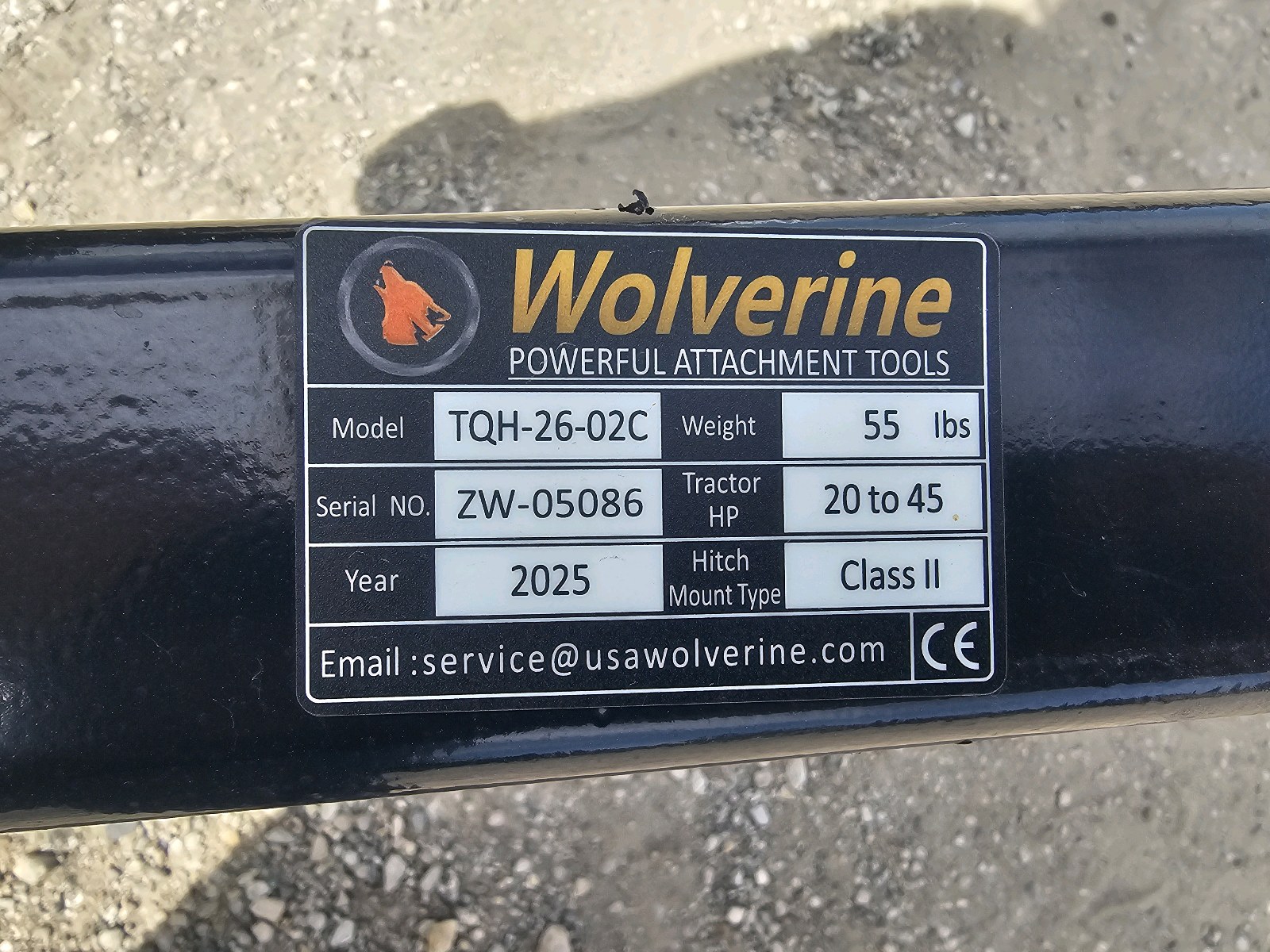 Unused 2026 WOLVERINE Class 2 Quick Hitch TQH-26-02C