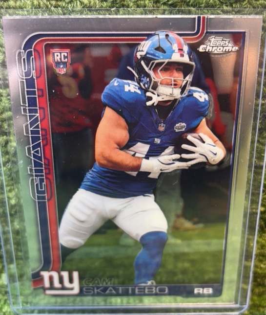 2025 Topps Chrome Cam Skattebo RC #331 New York Giants Rookie Card 