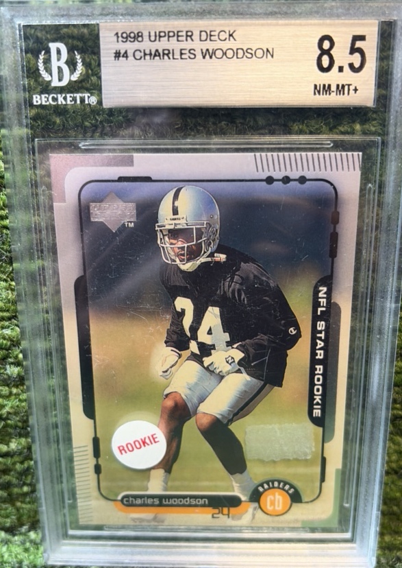 1998 Upper Deck rookie #4 Charles Woodson RC BGS 8.5 Oakland Raiders Rookie Card